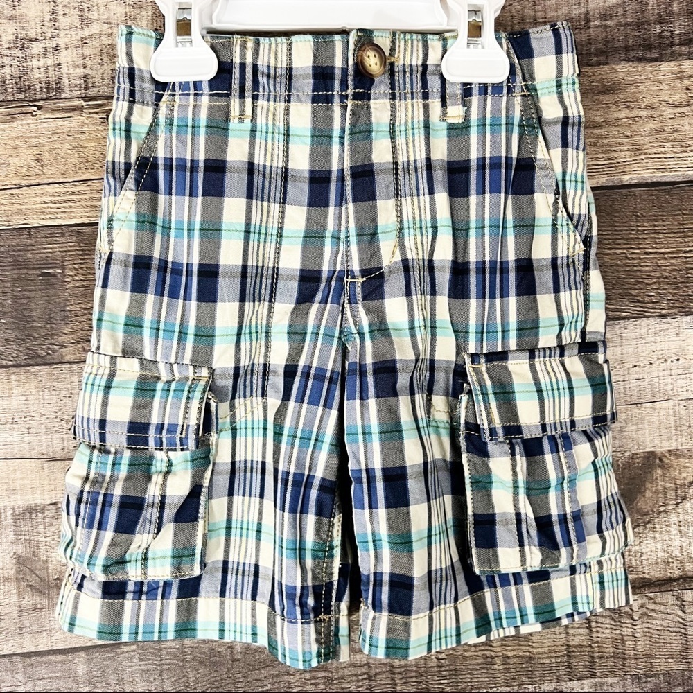 NWT‎ Baby Gap Y2K Plaid Cargo Shorts